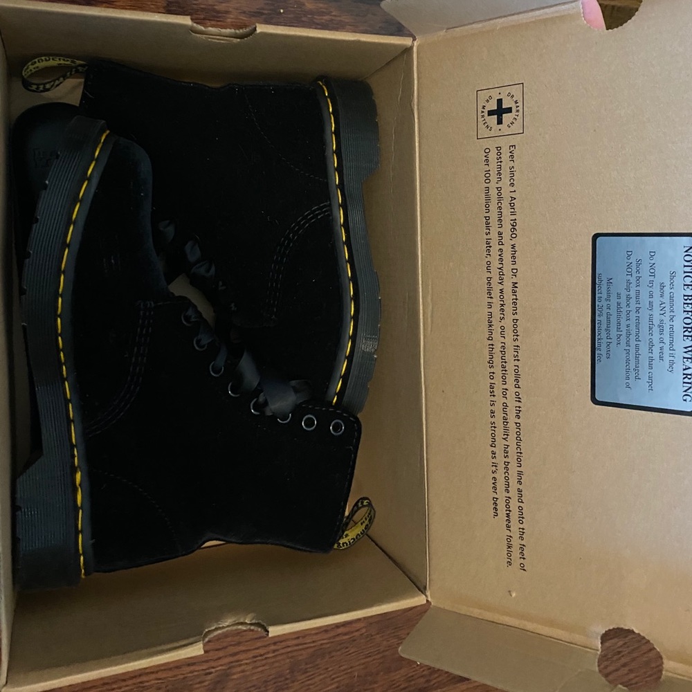 Doc Marten velvet boots